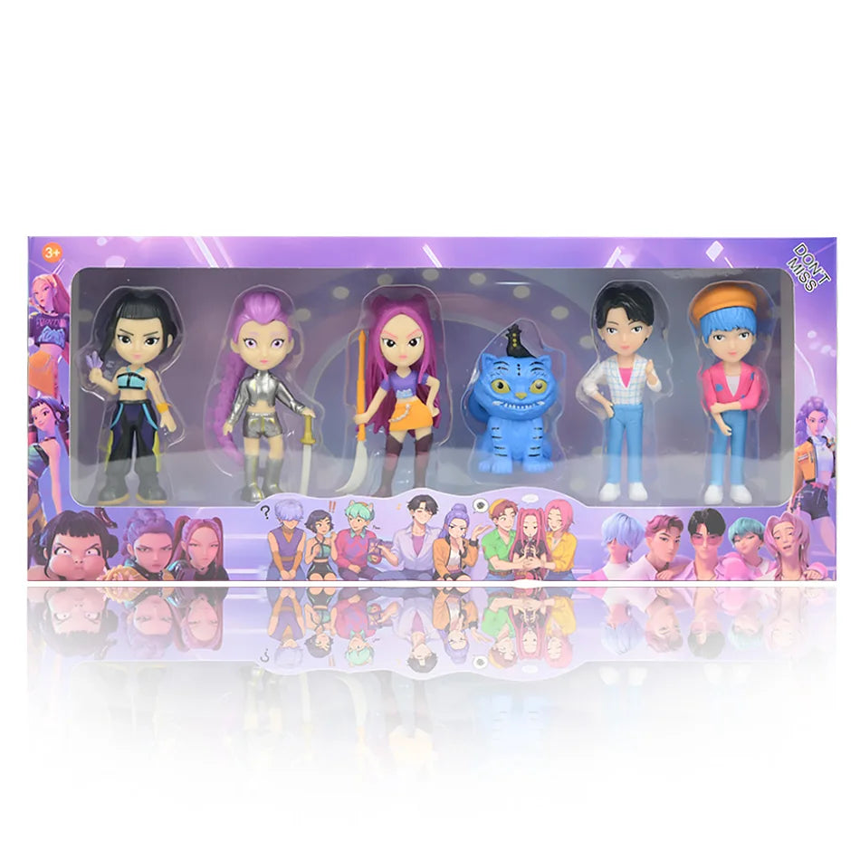 2026 Hot Kpop Devil Hunter Rumi Zoe Mira anime polyvinyl chloride character collection desktop trinkets Childrens New Year gifts