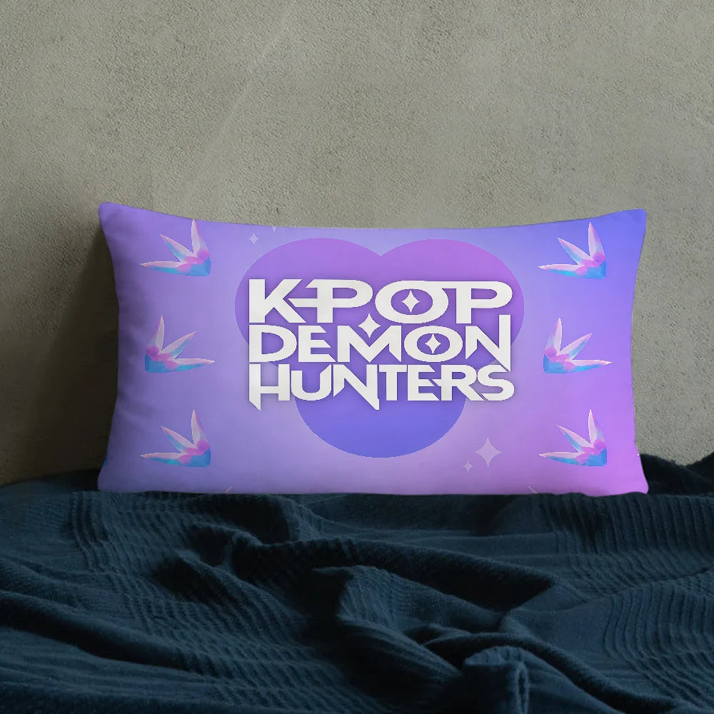 cushion cover Rectangle Pillow Case Demon KPop Printing Bedside Sofa Hunters Room Home Decoration Pillowcase