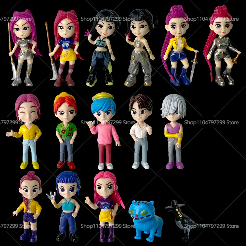 2026 NEW Anime KPop Devil Hunter Doll Vinyl Toy Rumi Mira Zoi Character Vinyl Mask Blind Box Ornament Toy Christmas Gift