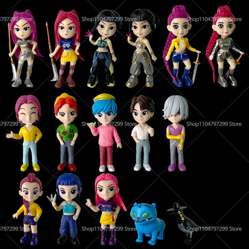 2026 NEW Anime KPop Devil Hunter Doll Vinyl Toy Rumi Mira Zoi Character Vinyl Mask Blind Box Ornament Toy Christmas Gift