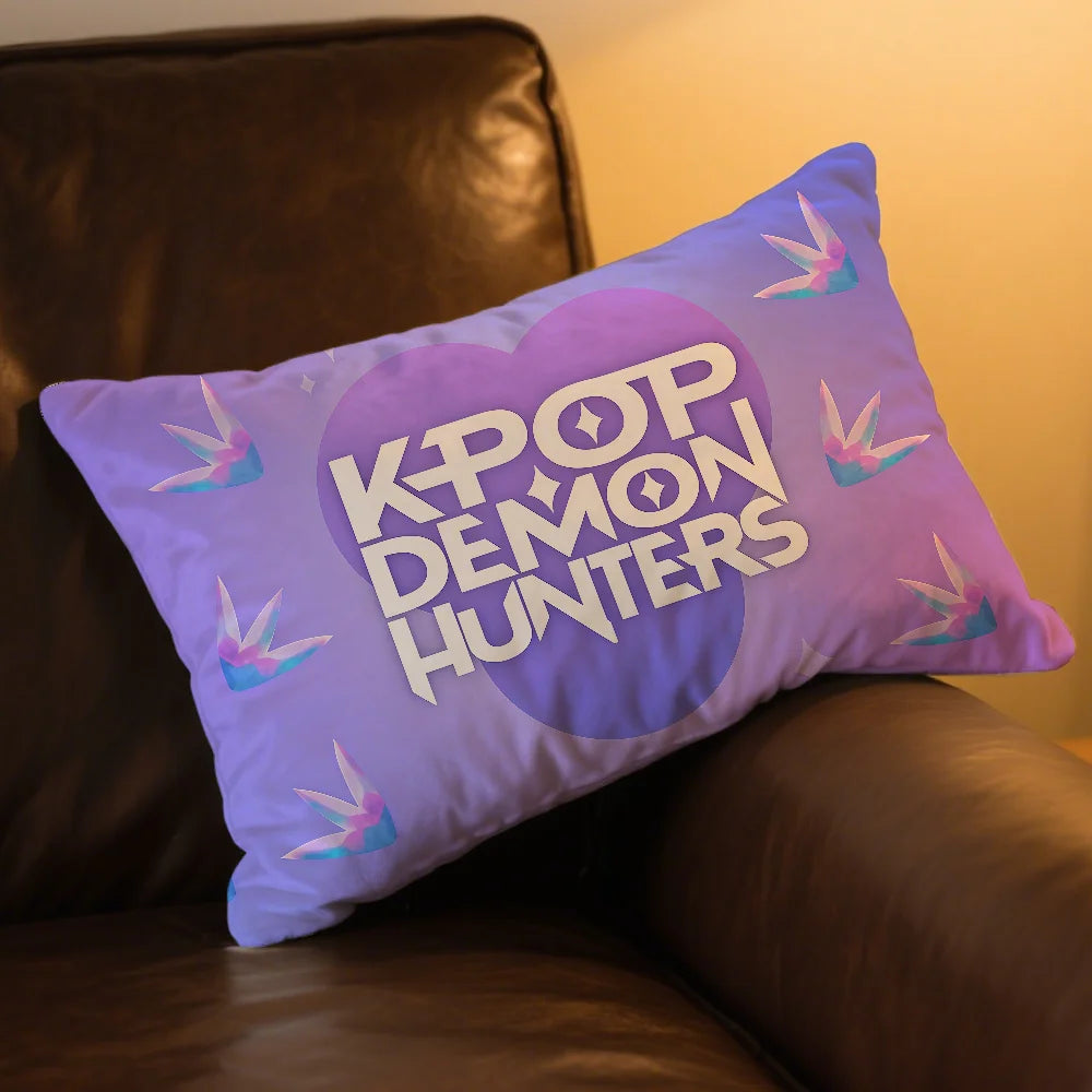 cushion cover Rectangle Pillow Case Demon KPop Printing Bedside Sofa Hunters Room Home Decoration Pillowcase