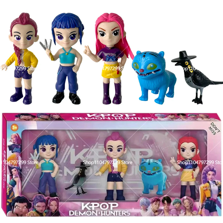 2026 NEW Anime KPop Devil Hunter Doll Vinyl Toy Rumi Mira Zoi Character Vinyl Mask Blind Box Ornament Toy Christmas Gift