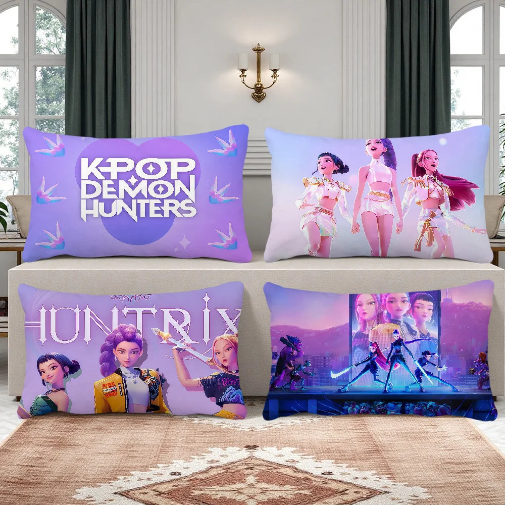 cushion cover Rectangle Pillow Case Demon KPop Printing Bedside Sofa Hunters Room Home Decoration Pillowcase