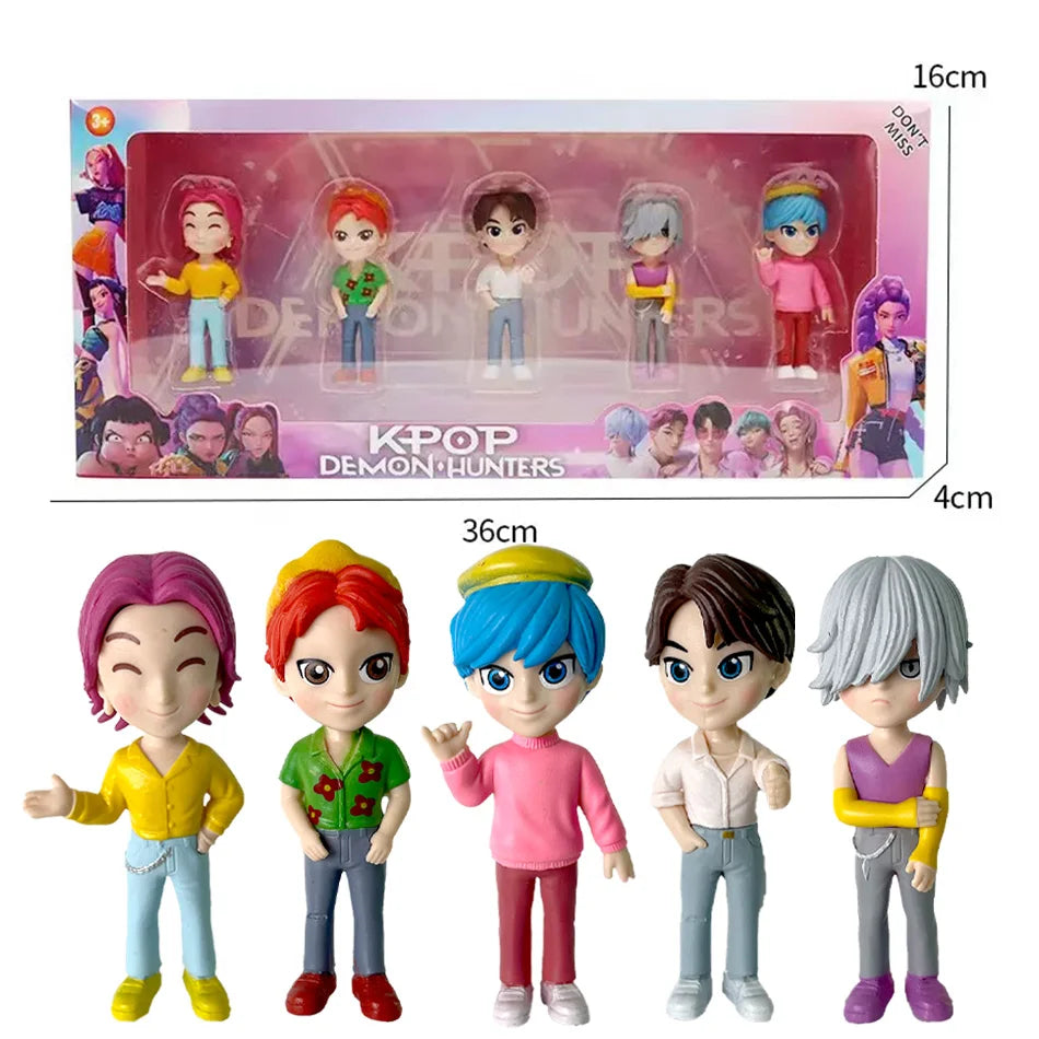 2026 NEW Anime KPop Devil Hunter Doll Vinyl Toy Rumi Mira Zoi Character Vinyl Mask Blind Box Ornament Toy Christmas Gift