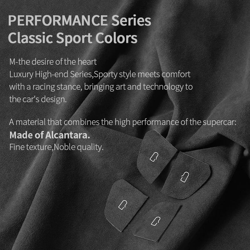 For Tesla Model 3 (2024-) / Model Y (2025-)  Made of Alcantara Door Switch Patch Trim Sticker Cover Car Interior Accessories