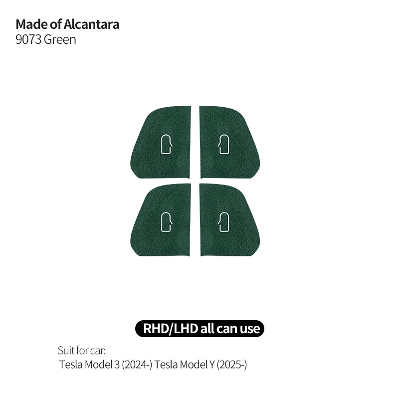 For Tesla Model 3 (2024-) / Model Y (2025-)  Made of Alcantara Door Switch Patch Trim Sticker Cover Car Interior Accessories