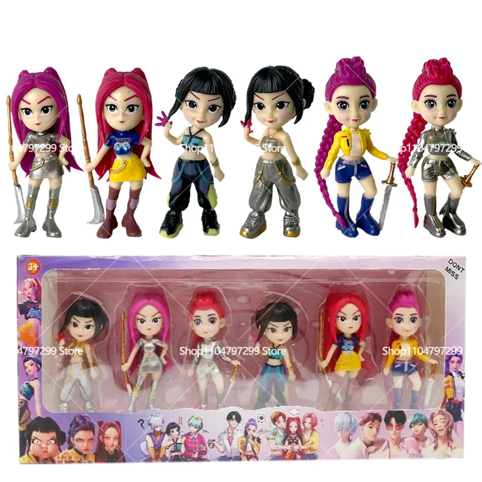 2026 NEW Anime KPop Devil Hunter Doll Vinyl Toy Rumi Mira Zoi Character Vinyl Mask Blind Box Ornament Toy Christmas Gift