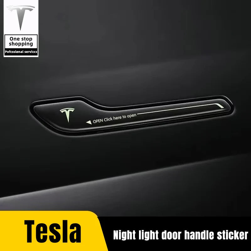 for Tesla Model Y/3 door handle handle with luminous door opening warning, scratch resistant and new 3 modified accessories