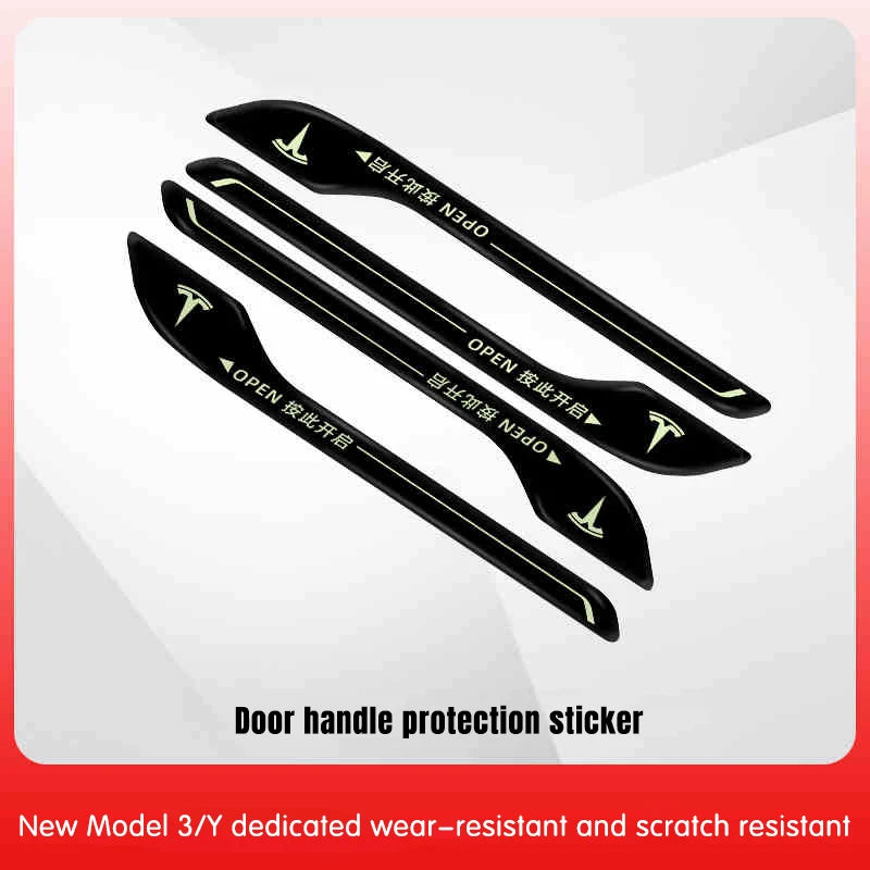 for Tesla Model Y/3 door handle handle with luminous door opening warning, scratch resistant and new 3 modified accessories