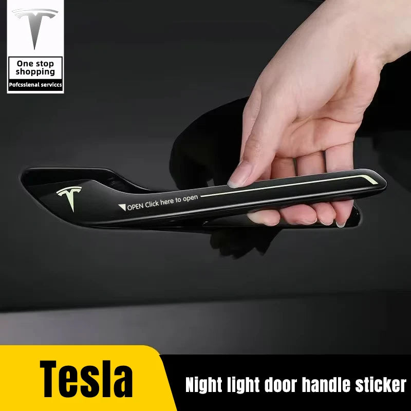 for Tesla Model Y/3 door handle handle with luminous door opening warning, scratch resistant and new 3 modified accessories