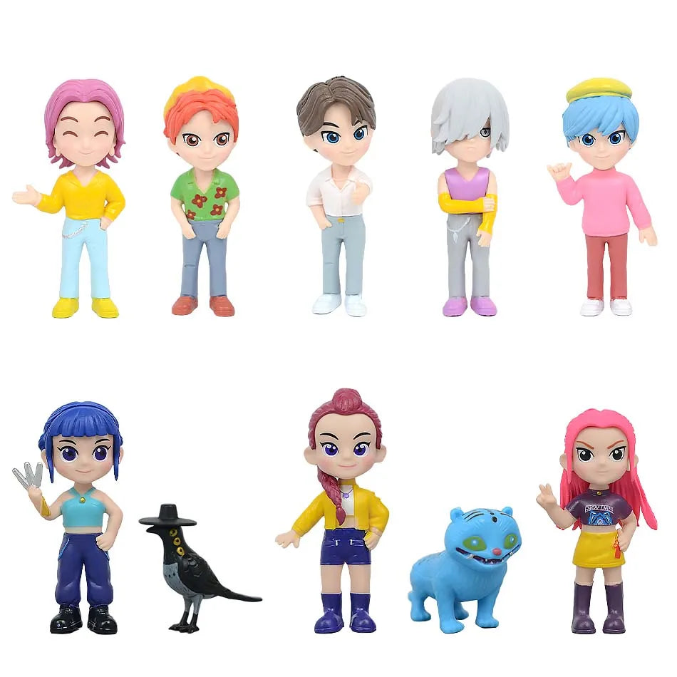 2026 Hot Kpop Devil Hunter Rumi Zoe Mira anime polyvinyl chloride character collection desktop trinkets Childrens New Year gifts