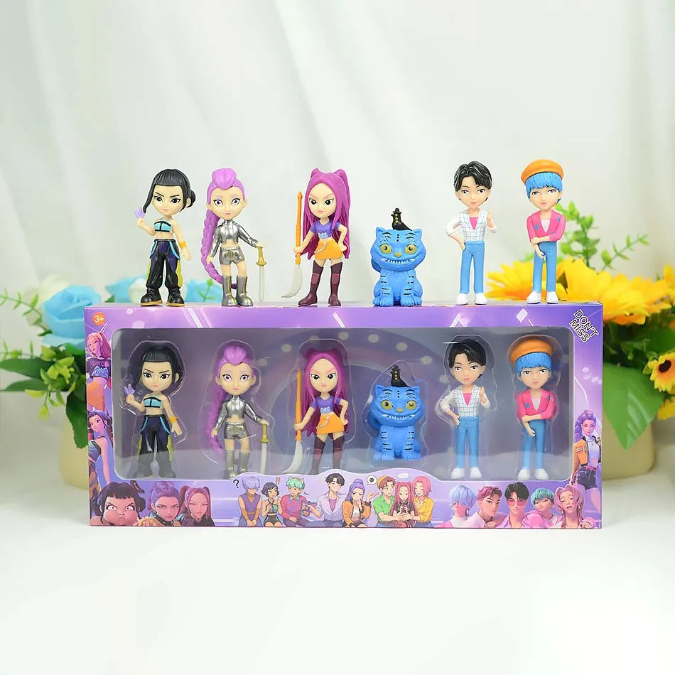 2026 Hot Kpop Devil Hunter Rumi Zoe Mira anime polyvinyl chloride character collection desktop trinkets Childrens New Year gifts