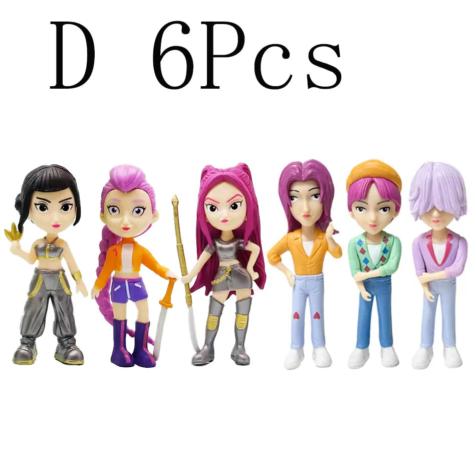2026 Hot Kpop Devil Hunter Rumi Zoe Mira anime polyvinyl chloride character collection desktop trinkets Childrens New Year gifts