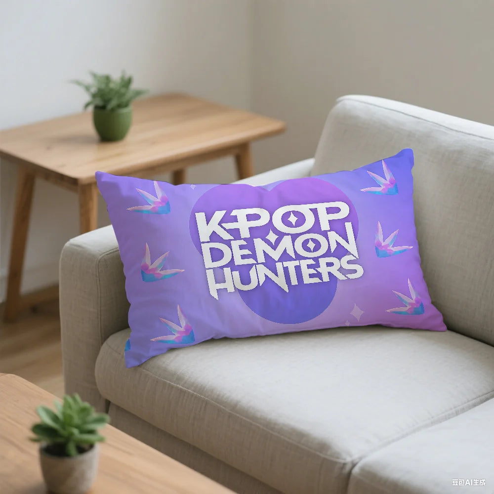 cushion cover Rectangle Pillow Case Demon KPop Printing Bedside Sofa Hunters Room Home Decoration Pillowcase