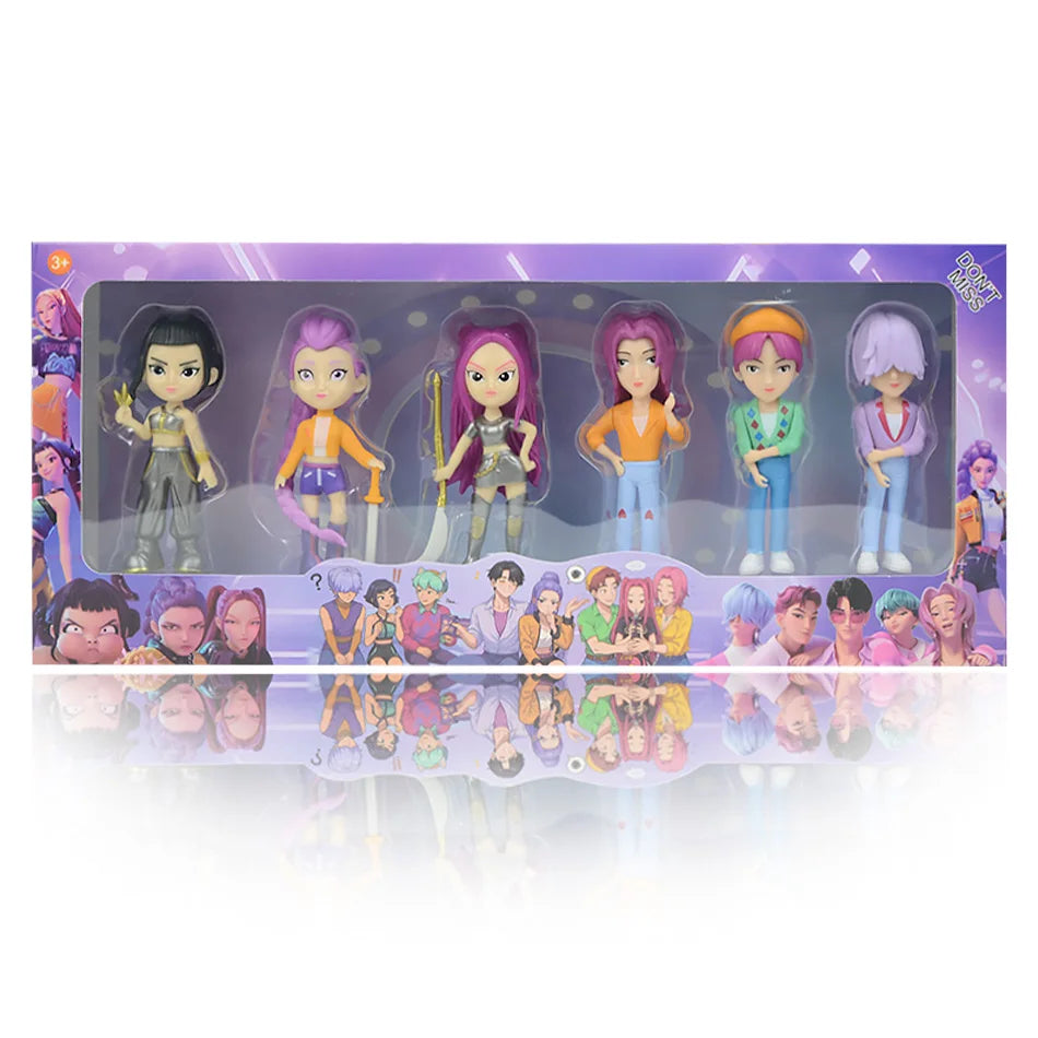 2026 Hot Kpop Devil Hunter Rumi Zoe Mira anime polyvinyl chloride character collection desktop trinkets Childrens New Year gifts