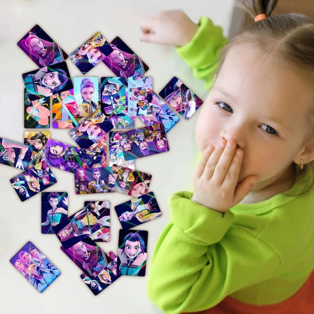 30PCS K-POP Demon Hunters Huntrix Derpy Photocards Anime Collectible Set for Fans of K-POP Merch/Trading Card Games
