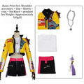 Halloween Performance Costume Cosplay Suit for K-Pop Costume Rumi Women's Adult Print Top Shorts Coat Necklace Pendant Outfit