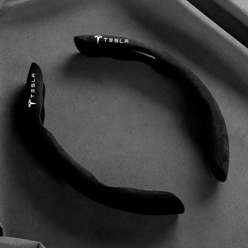 Car Suede Leather Steering Wheel Cover For Tesla Model 3 Y X S