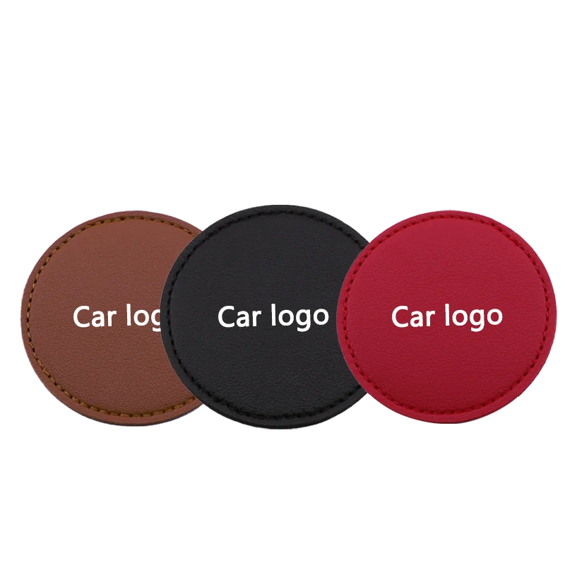 2Pcs Car Logo Non Slip Water Cup Pad For Tesla Model 3 Model S X Y Roadster SpaceX Auto Coasters Interior Anti-skid Mat Holders