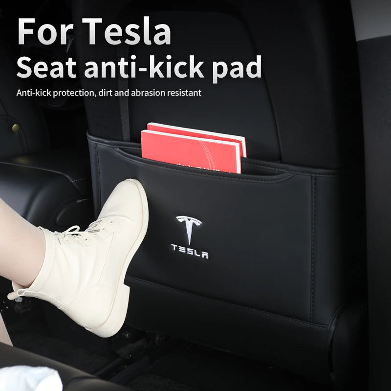 Car Seat Anti-Kick Pad Storage Mat Seatback Protector Cover Accessories For Tesla Model 3 Model S Model X Model Y Roadster