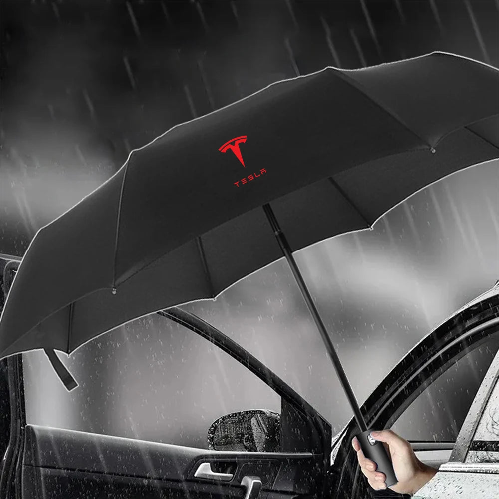 Car Automatic Folding Windproof Sunshade Umbrella Auto Accessories For Tesla Model 3 Model S Model X Model Y Roadster Cybertruck