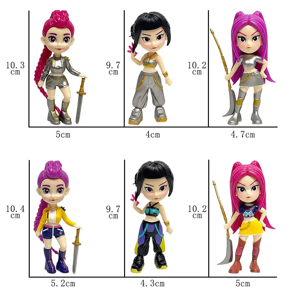 2026 Hot Kpop Devil Hunter Rumi Zoe Mira anime polyvinyl chloride character collection desktop trinkets Childrens New Year gifts