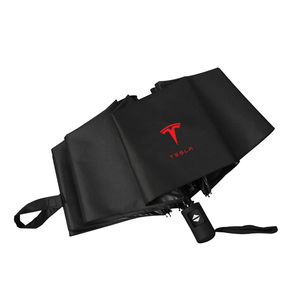 Car Automatic Folding Windproof Sunshade Umbrella Auto Accessories For Tesla Model 3 Model S Model X Model Y Roadster Cybertruck