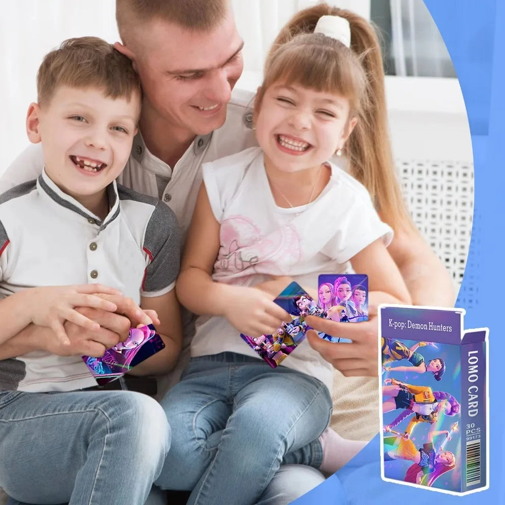 30PCS K-POP Demon Hunters Huntrix Derpy Photocards Anime Collectible Set for Fans of K-POP Merch/Trading Card Games