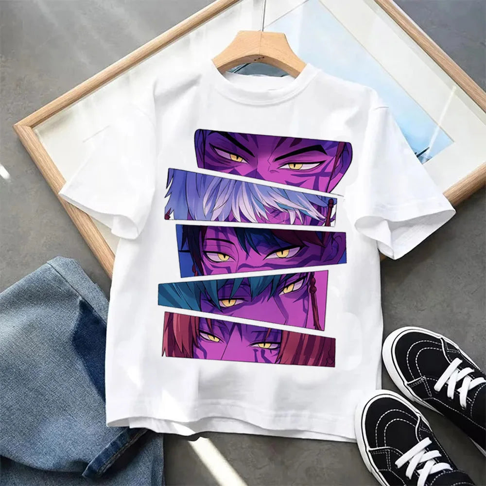 Kpop Demon Hunters Children's Clothing Short Sleeve T-shirt Kpop Demon Hunters Tiger Harajuku Tshirt for Boys Girls Gift