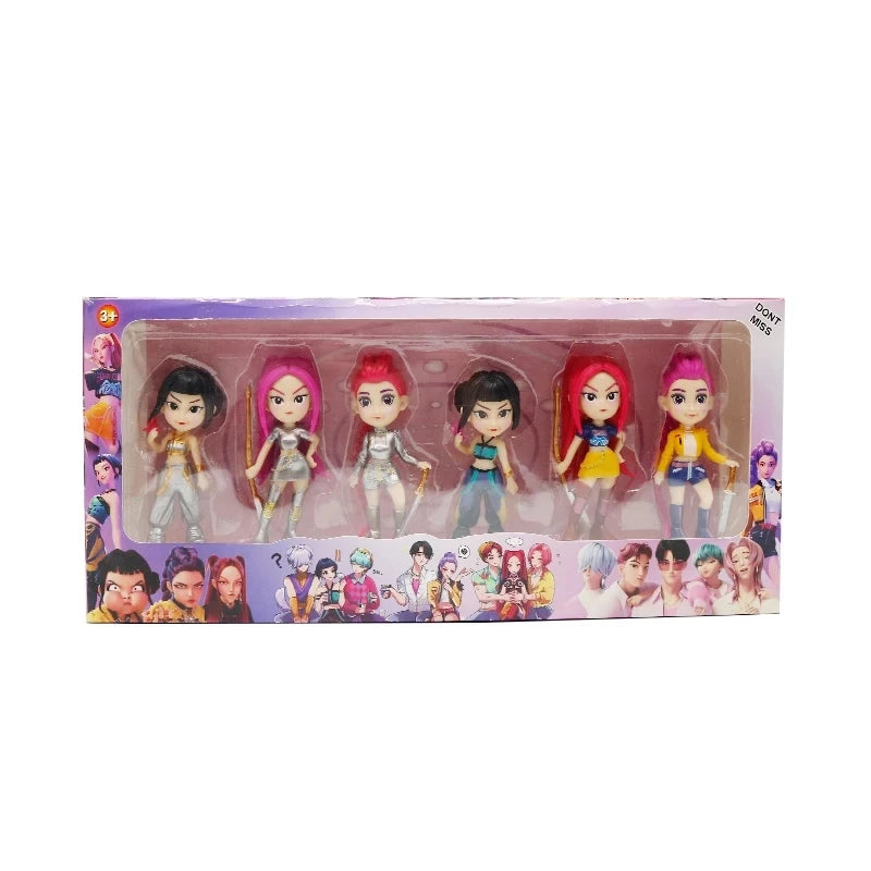 2026 NEW Anime KPop Devil Hunter Doll Vinyl Toy Rumi Mira Zoi Character Vinyl Mask Blind Box Ornament Toy Christmas Gift