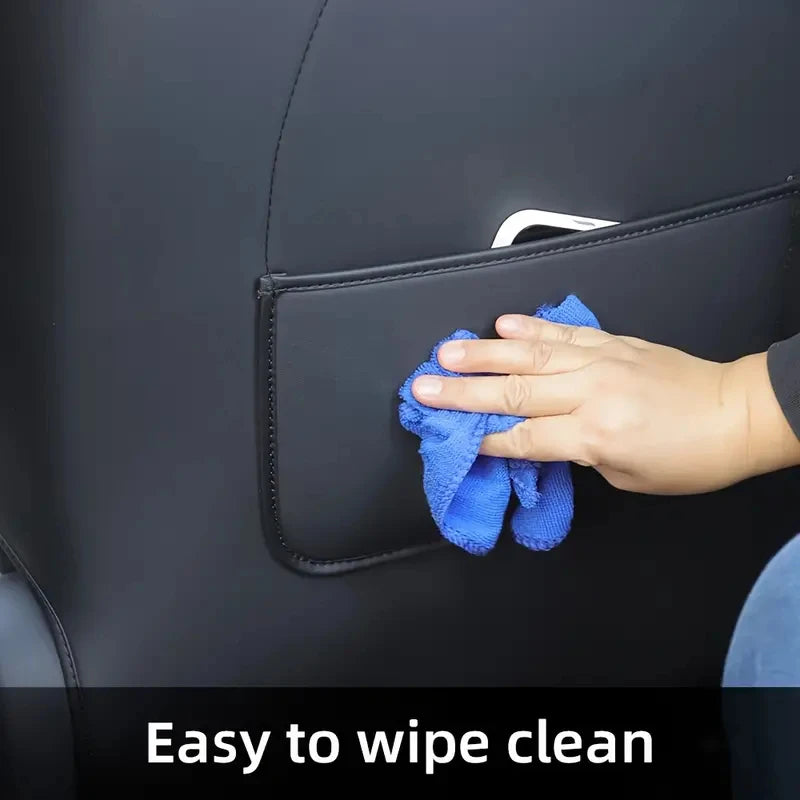 Car Seat Back Protective Mat For Tesla Model 3 / Y Full Seat Anti Kick Pad Leather Anti Scratch Protector Mats Car Accessories