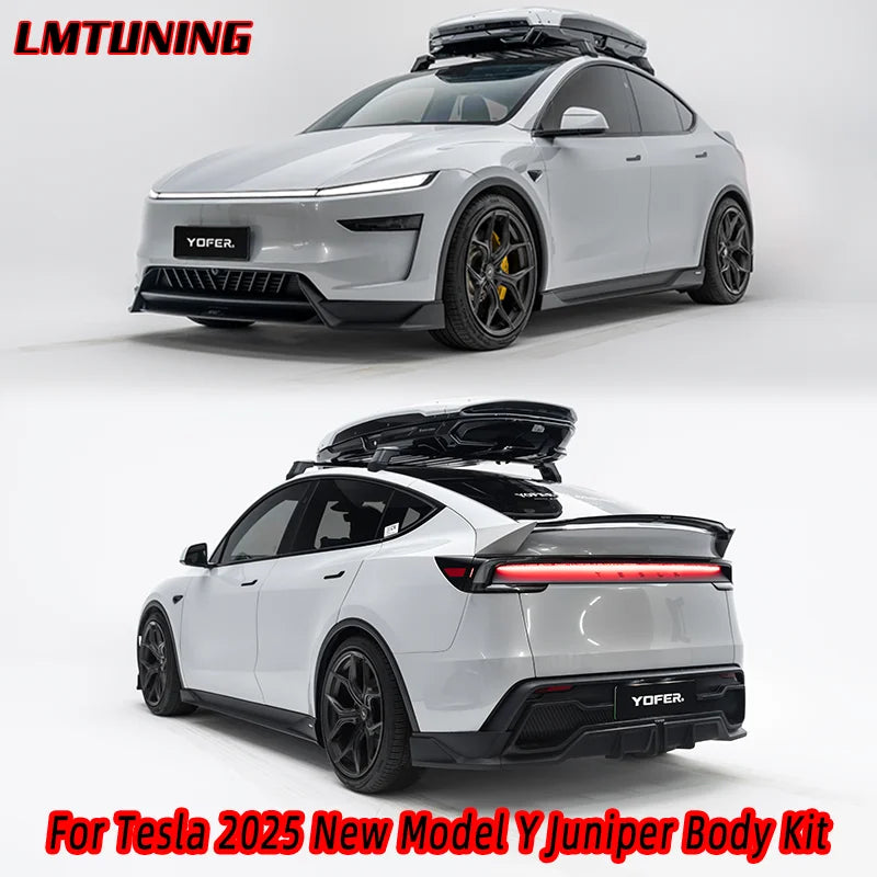 For Tesla 2025 New Model Y Juniper Body Kit Bright Black Rear Diffuser Spoiler Front Bumper Lip Refit ABS plastic Accessories