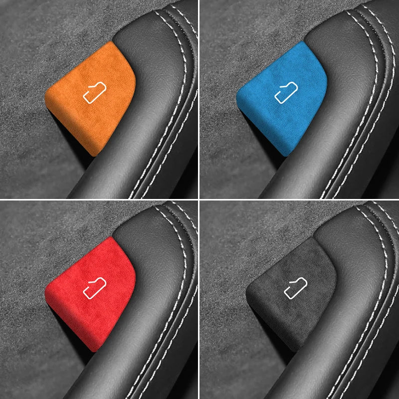 For Tesla Model 3 (2024-) / Model Y (2025-)  Made of Alcantara Door Switch Patch Trim Sticker Cover Car Interior Accessories