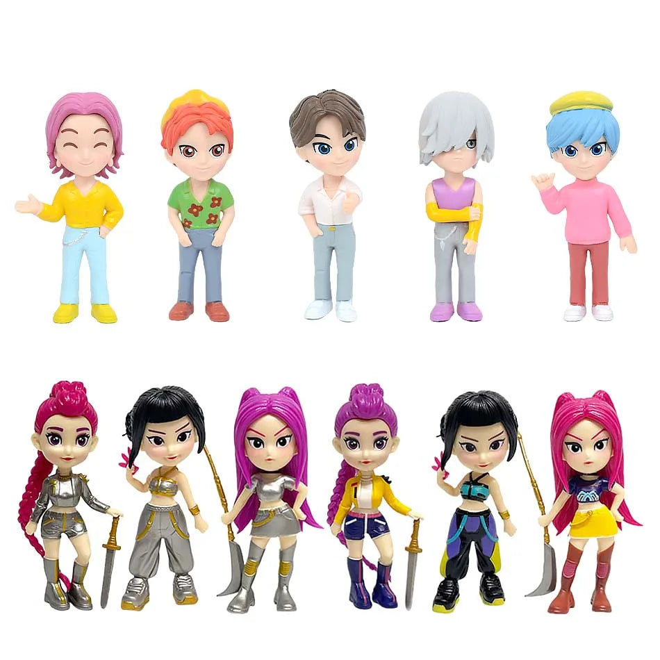 2026 Hot Kpop Devil Hunter Rumi Zoe Mira anime polyvinyl chloride character collection desktop trinkets Childrens New Year gifts