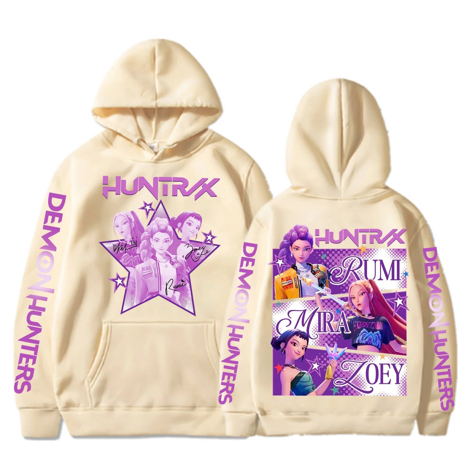 Kpop Demon Hunters Parent Child Hoodies Cute Kpop Demon Hunters Sweatshirt Harajuku Casual Fashion Sport Hooded Cosplay Clothing