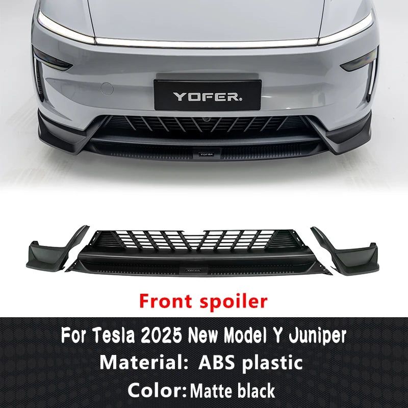 For Tesla 2025 New Model Y Juniper Body Kit Bright Black Rear Diffuser Spoiler Front Bumper Lip Refit ABS plastic Accessories