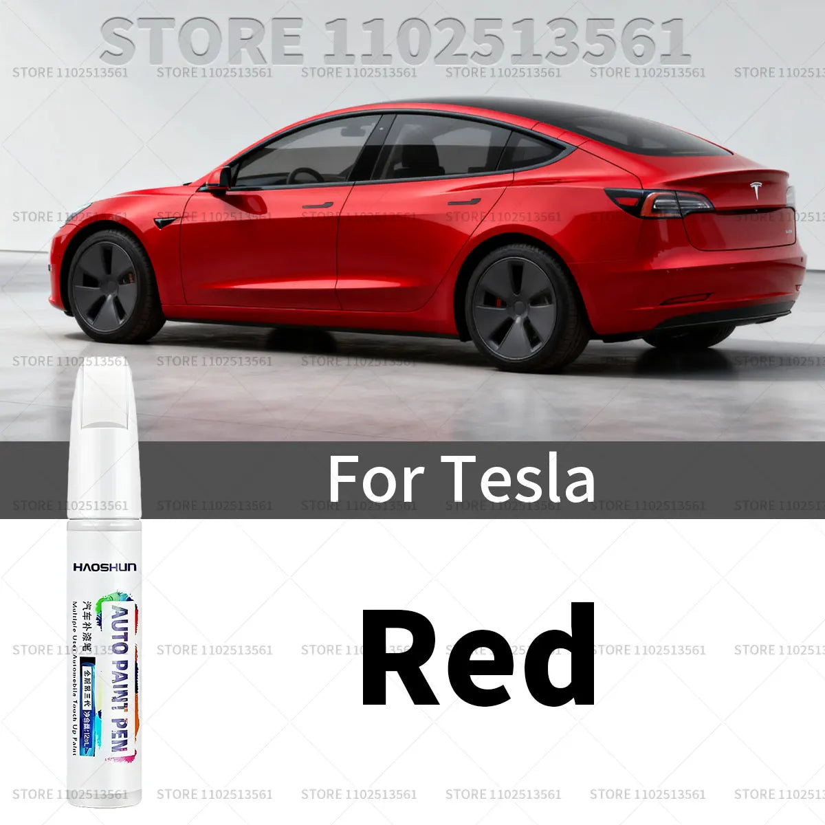 For Tesla Model 3 Y X S Car Paint Scratch Repair Pen Touch Up Wheel Hub Touch Up Pen Black Pearl White Silver Deepsea Blue Red