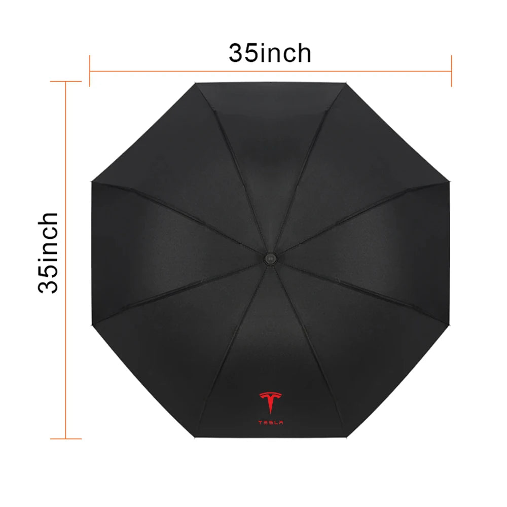 Car Automatic Folding Windproof Sunshade Umbrella Auto Accessories For Tesla Model 3 Model S Model X Model Y Roadster Cybertruck