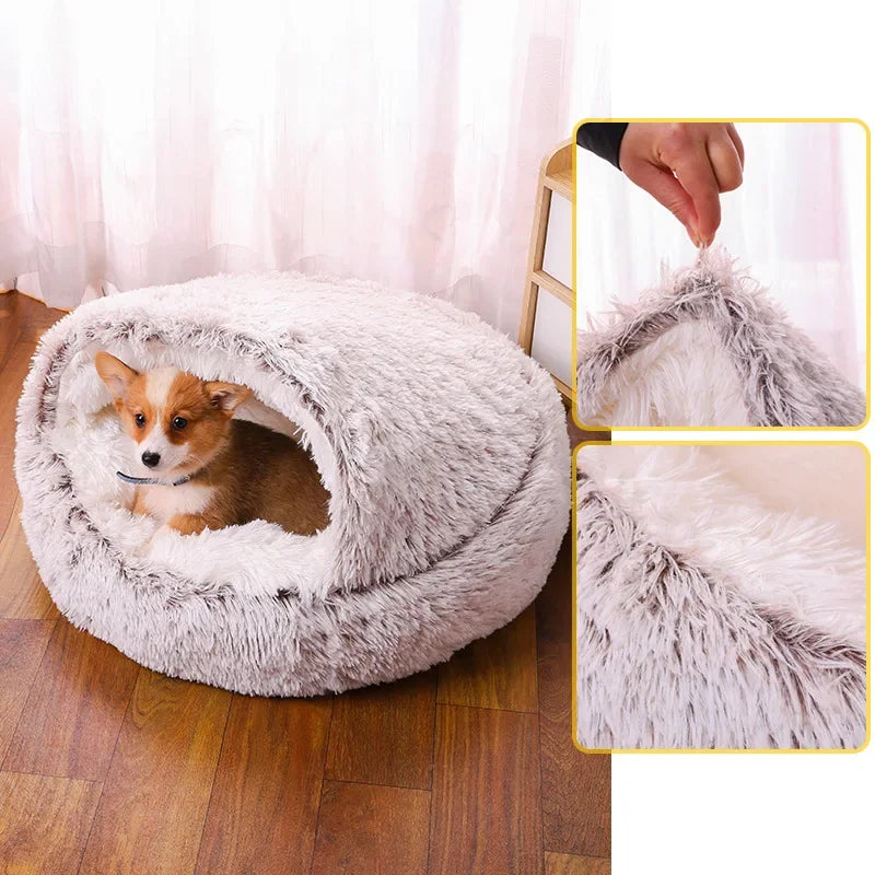 Cat Bed Honey Pot Cave - Warm Washable Kennel Nest