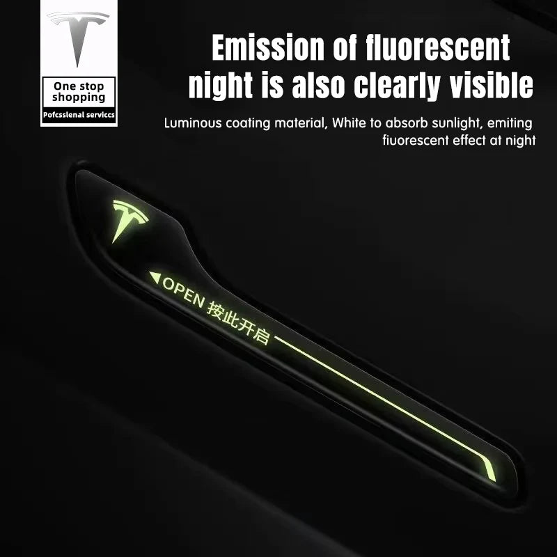for Tesla Model Y/3 door handle handle with luminous door opening warning, scratch resistant and new 3 modified accessories