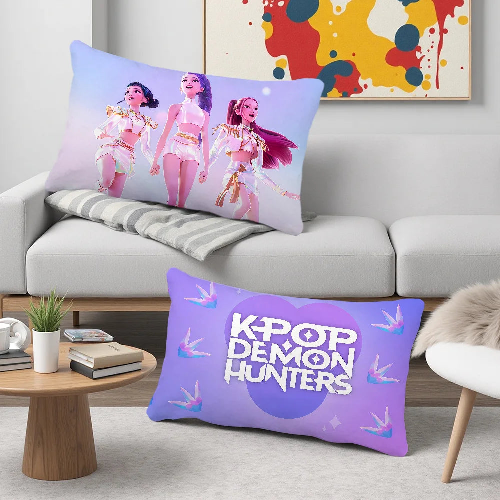 cushion cover Rectangle Pillow Case Demon KPop Printing Bedside Sofa Hunters Room Home Decoration Pillowcase