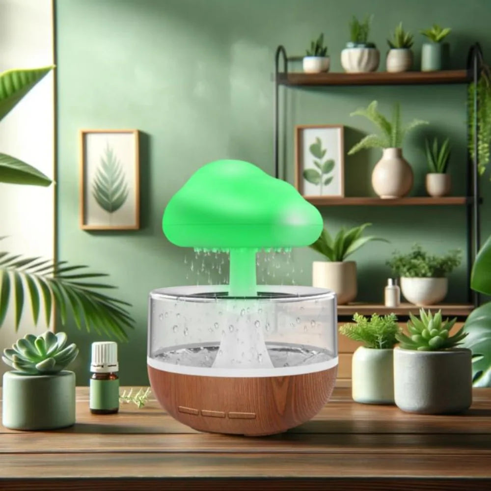 Colorful Rain Cloud Humidifier Mushroom Shape