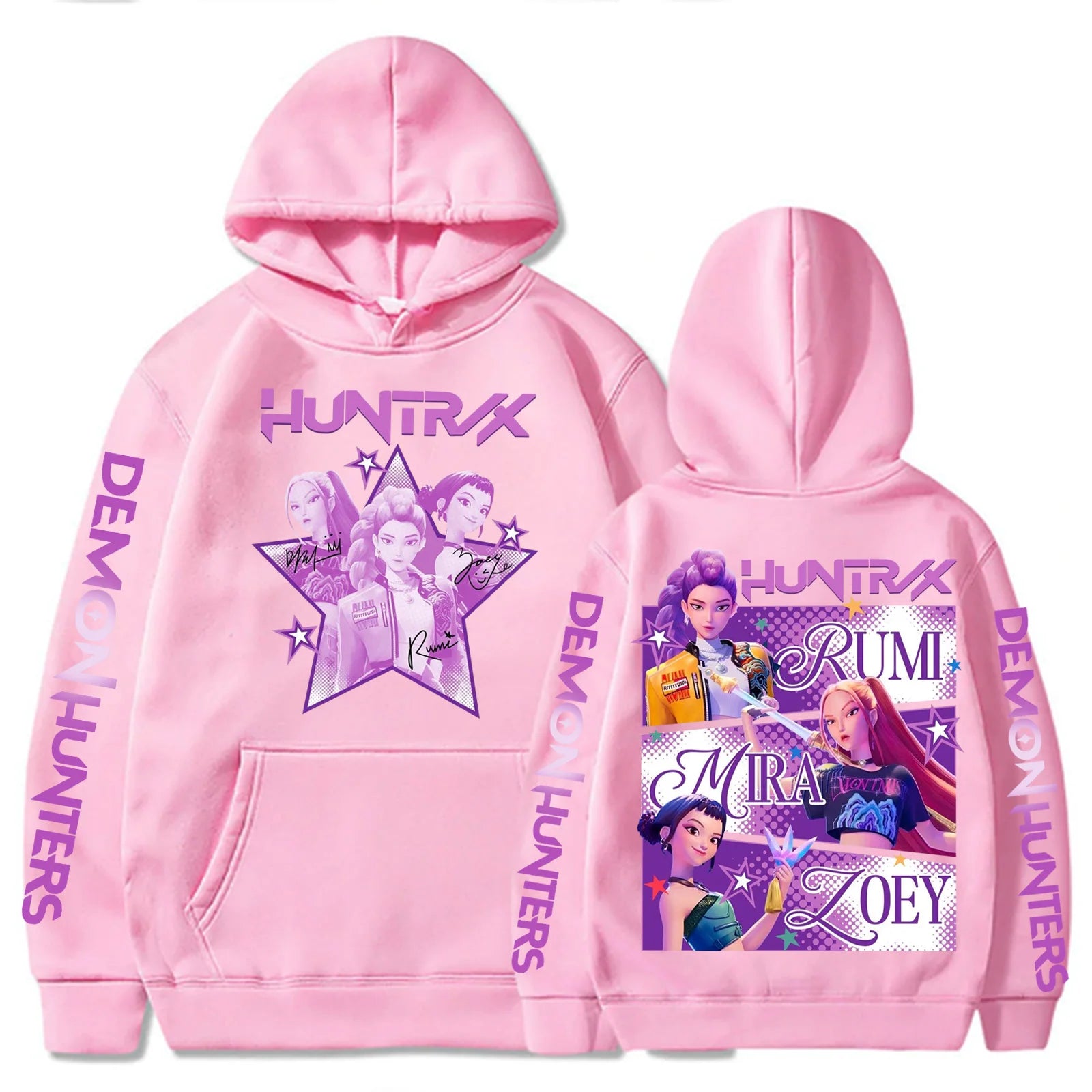 Kpop Demon Hunters Parent Child Hoodies Cute Kpop Demon Hunters Sweatshirt Harajuku Casual Fashion Sport Hooded Cosplay Clothing