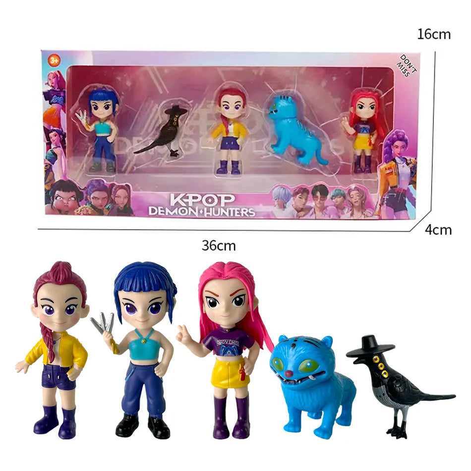 2026 NEW Anime KPop Devil Hunter Doll Vinyl Toy Rumi Mira Zoi Character Vinyl Mask Blind Box Ornament Toy Christmas Gift