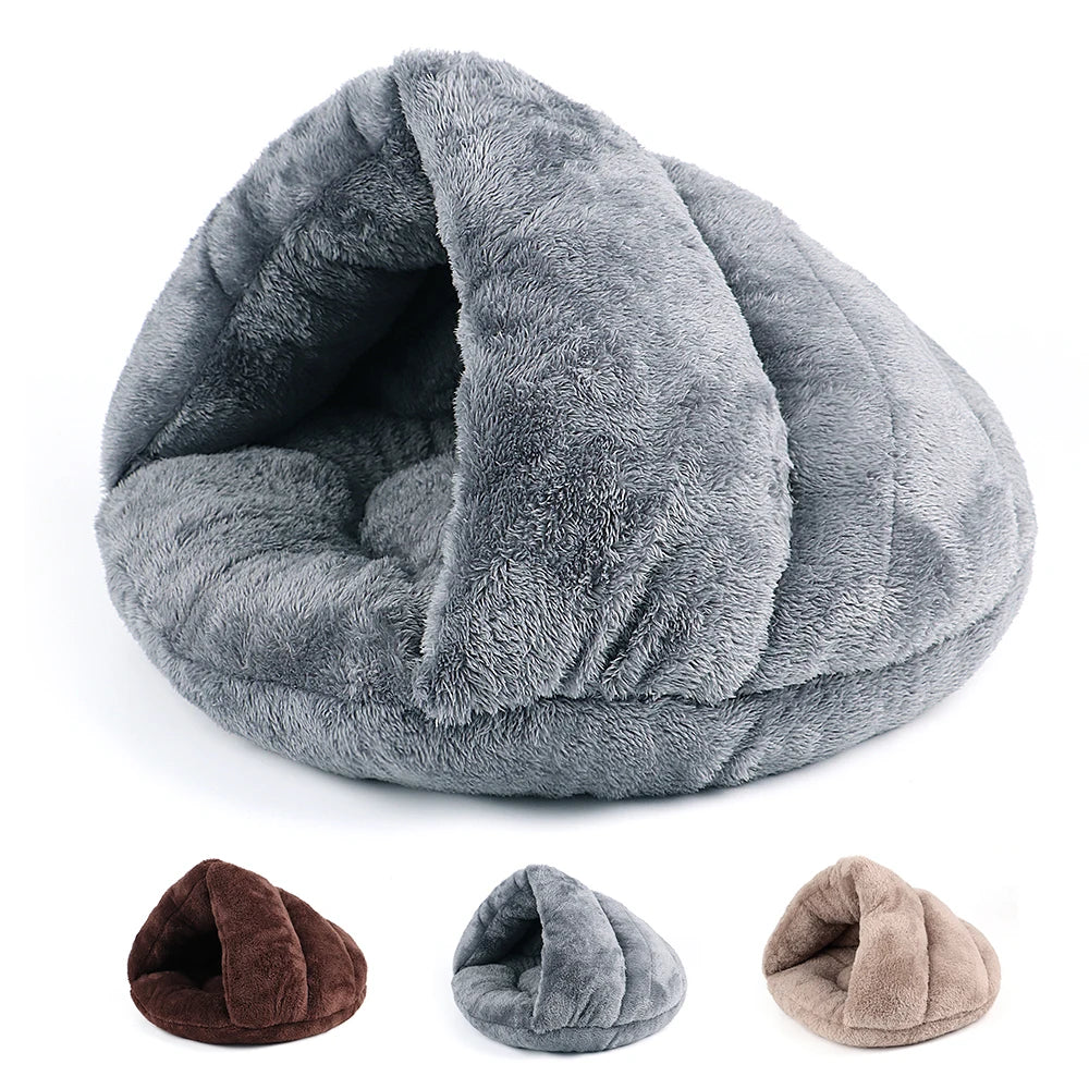Bed Winter Warm Plush Pet Puupy Kitten Nest Kennel