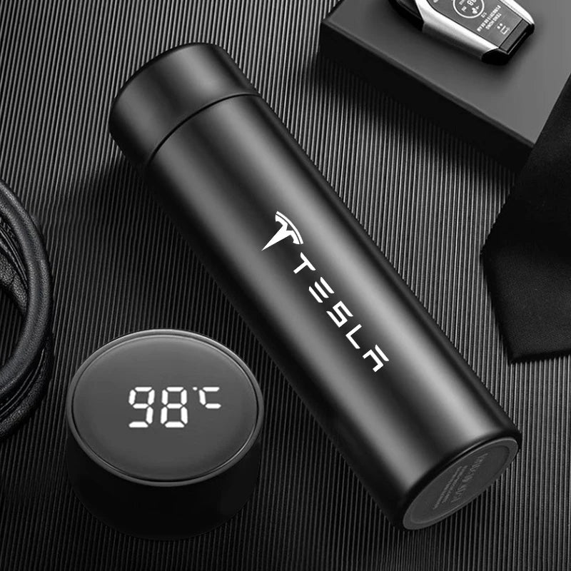 Coffee thermos leak proof car vacuum bottle travel portable thermos cup For Tesla Model 3 Y S X Cybertruck Juguete Roadster