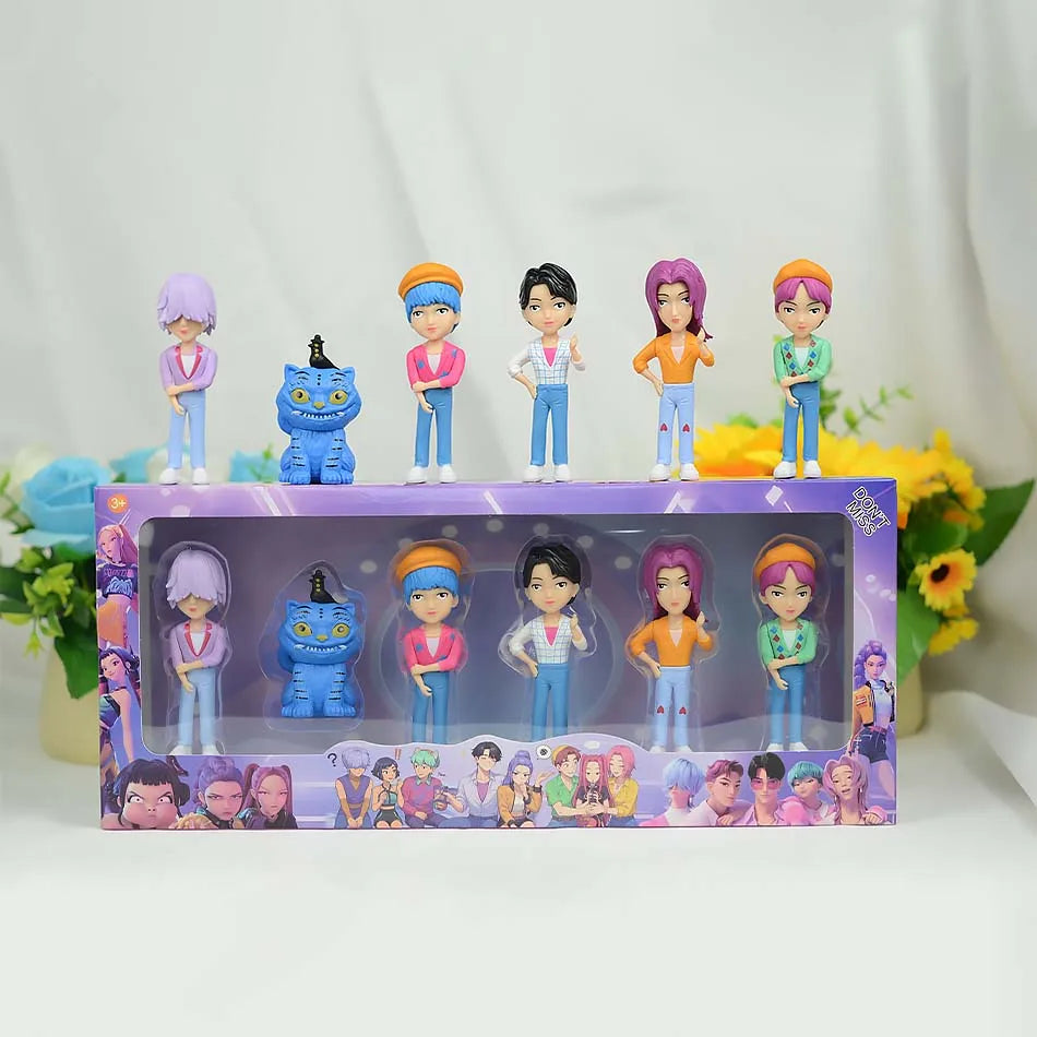 2026 Hot Kpop Devil Hunter Rumi Zoe Mira anime polyvinyl chloride character collection desktop trinkets Childrens New Year gifts