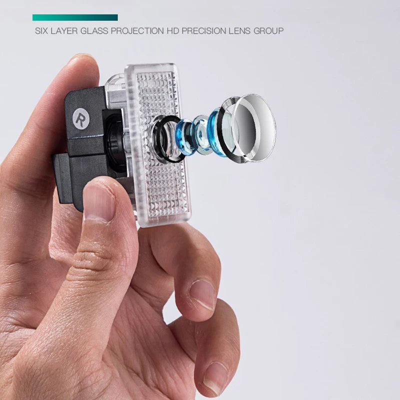 2Pcs Car Door Projector Lamps Welcome Lights  Accessories For Tesla Model 3 Highland 2023 Model S Model X Model Y