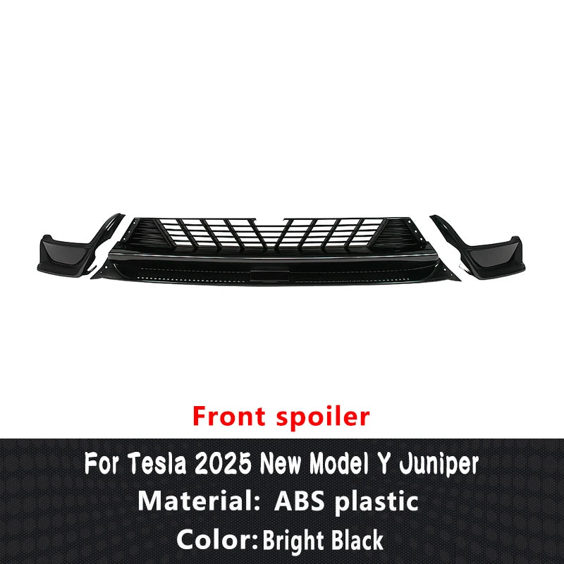 For Tesla 2025 New Model Y Juniper Body Kit Bright Black Rear Diffuser Spoiler Front Bumper Lip Refit ABS plastic Accessories