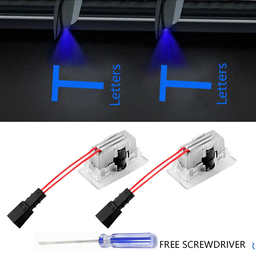 For Tesla Model 3 highland LED Logo Projector Puddle Lights Ultra-Bright Welcome Light 3D Laser Ghost Shadow Light Model Y 2025